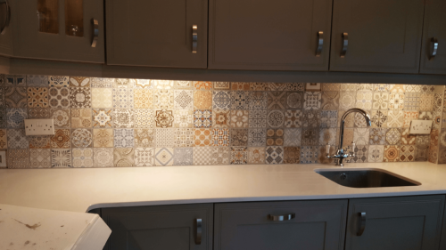 Shane Daly Tiling - Large Patterned Tile - Kitchen Backsplash